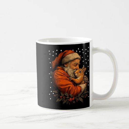 Mug Christmas Squirrel And Santa Claus Forest Animal W (Droite)