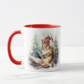 Mug Christmas Squirrel reading (Gauche)