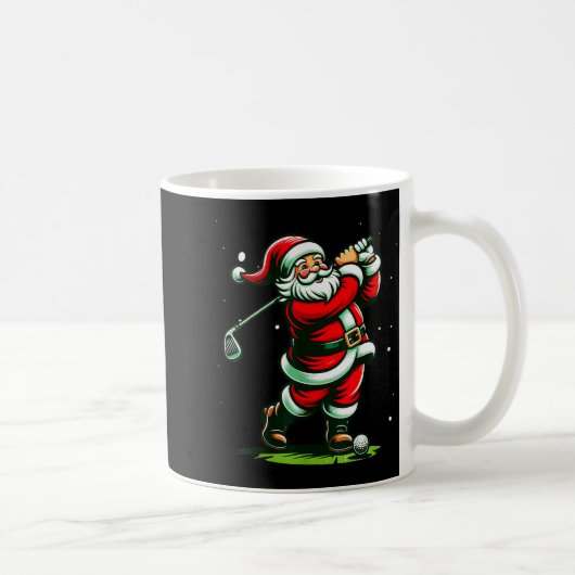 Mug Christmas Srts, Santa Plays Golf Xmas Women Men &a (Droite)