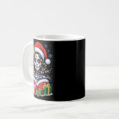Mug Christmas Sugar Skull Art Woman Santa Hat Festive  (Devant gauche)