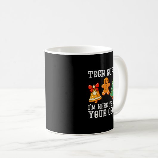 Mug Christmas Tech Suprt Here To Delete Cookies Xmas M (Devant droit)