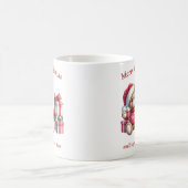 Mug Christmas teddy bear with presents and mistletoe (Centre)