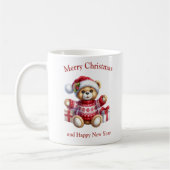 Mug Christmas teddy bear with presents generative ai (Gauche)