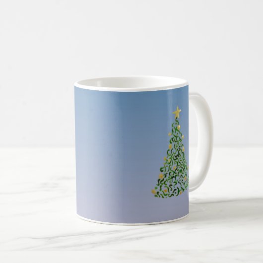 Mug Christmas Tree Abstract Design (Devant droit)