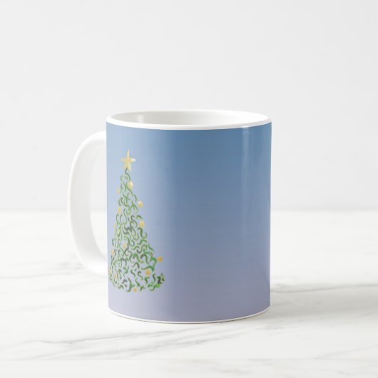 Mug Christmas Tree Abstract Design (Devant gauche)