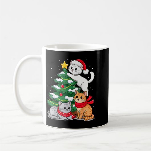 Mug Christmas Tree Cats Xmas  (Gauche)