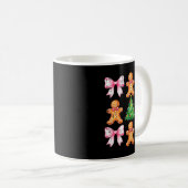 Mug Christmas Tree Gingerbread Man Bow Pattern Xmas Gi (Devant droit)