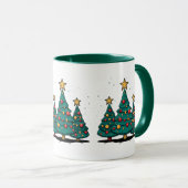 Mug "Christmas Tree Trio Holiday Mug" (Devant droit)