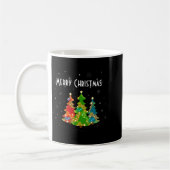 Mug Christmas Trees Snowflakes Whimsical Fun Red T Shi (Gauche)