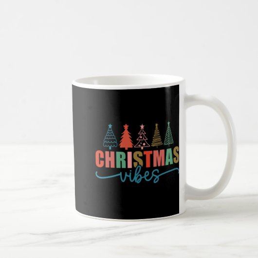 Mug Christmas Vibes Colorful Holiday Trees Design Todd (Droite)