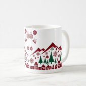 Mug Christmas Village Silhouette – Red & Green  (Devant droit)