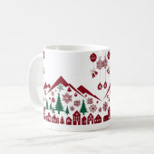 Mug Christmas Village Silhouette – Red & Green  (Devant gauche)