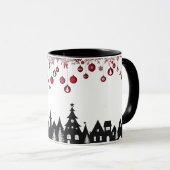 Mug Christmas Village Silhouette – Red Ornaments  (Devant droit)