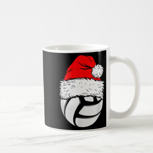 Mug Christmas Volleyball Ball Santa Hat Xmas Matching  (Droite)