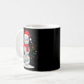 Mug Christmas Volleyball Snowman Santa Hat Funny Holid (Devant gauche)