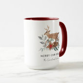 Mug Christmas Watercolor Botanical Holiday Family (Devant droit)