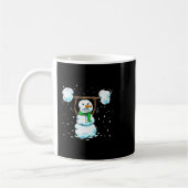 Mug Christmas Weightlifting Snowman Shirt Funny Snowma (Gauche)