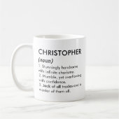 Mug Christopher name, Editable name, Custom name (Gauche)