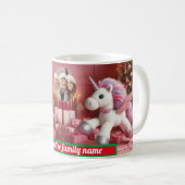 Mug Chritmas famille unicorne rose (Devant droit)