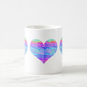 Mug Chrome Metallic Neon Coeur arc-en-ciel (Centre)
