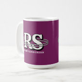 Mug Chrome Orbite Monogramme Initiales Toute Couleur I (Devant gauche)