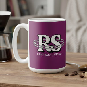 Mug Chrome Orbite Monogramme Initiales Toute Couleur I
