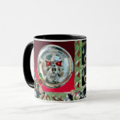 MUG CHROME SKULL BLACK GREEN RED RUBY GEMSTONES (Devant gauche)