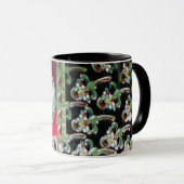 MUG CHROME SKULL BLACK GREEN RED RUBY GEMSTONES (Devant droit)