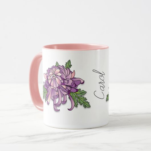 Mug Chrysanthème pourpre (Devant gauche)