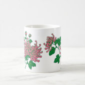 Mug Chrysanthèmes de l'araignée chinoise en rose corai (Centre)