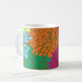 Mug chrysanthèmes multicolores sur olivier (Devant gauche)