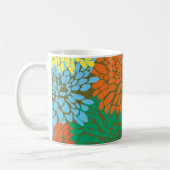 Mug chrysanthèmes multicolores sur olivier (Gauche)