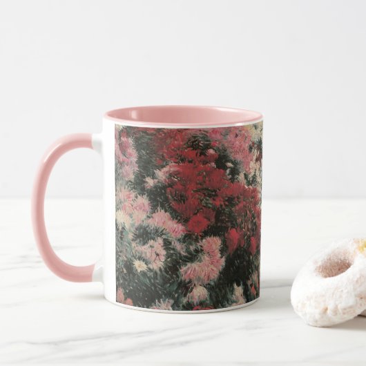 Mug Chrysanthèmes par Dennis Bunker Miller, Art (Avec donut)