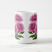 Mug Chrysanthèmes roses vibrants en fleurs (Centre)