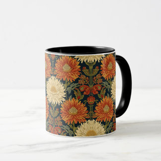 Mug Chrysanthèmes William Morris Art Nouveau floral