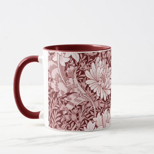 Mug Chrysanthemum Maroon, William Morris (Gauche)