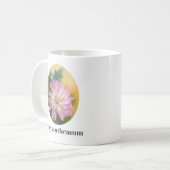 Mug Chrysanthemum Pink and Cream Pastel Floral (Devant gauche)