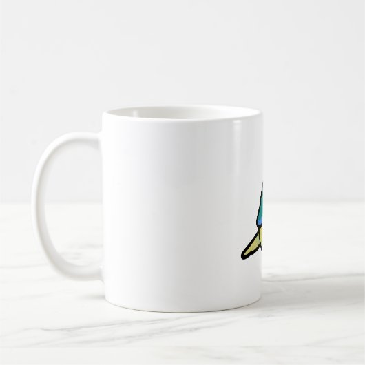 Mug Chubby Green Cheek Turquoise Ananas Conure (Gauche)
