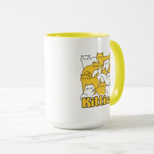 Mug Chubby Kitties Design - Cat Art adorable (Devant droit)