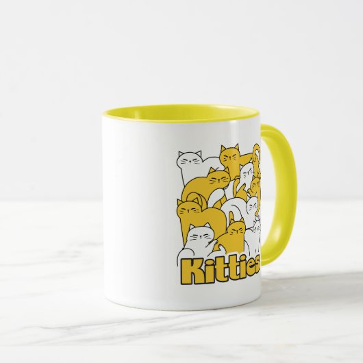 Mug Chubby Kitties Design - Cat Art adorable (Devant droit)