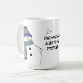 Mug Chubby Snowman avec un commentaire (Devant gauche)