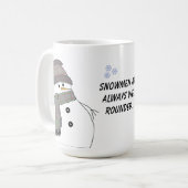 Mug Chubby Snowman avec un commentaire (Devant gauche)
