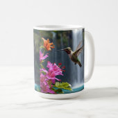 Mug "Chuchotements de la nature : colibri, cascade (Devant droit)