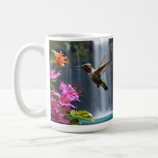 Mug "Chuchotements de la nature : colibri, cascade (Gauche)