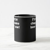 Mug Chugging Some Beer Chug Funny Beer Belly Gift (Centre)