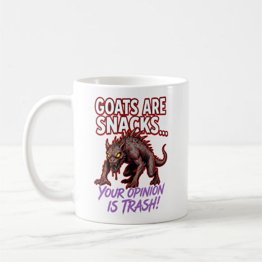 Mug Chupacabra Goats Are Snacks Funny Cryptid Humor (Gauche)