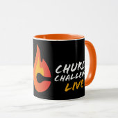 Mug Church Challenge Custom Mark 9:23 Black Orange (Devant droit)
