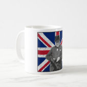 Mug Churchill posant avec le drapeau britannique (Devant gauche)