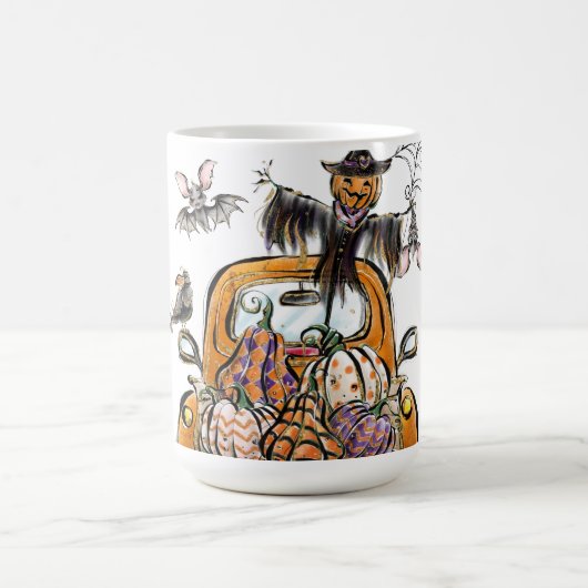 Mug Chute Citrouille Patuck avec chauve-souris épouvan (Centre)