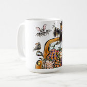 Mug Chute Citrouille Patuck avec chauve-souris épouvan (Devant gauche)